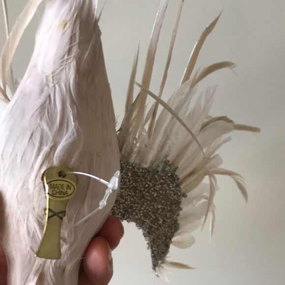 Anthropologie Wispy White Bird Clip On Christmas Tree Ornament - Picture 9 of 10